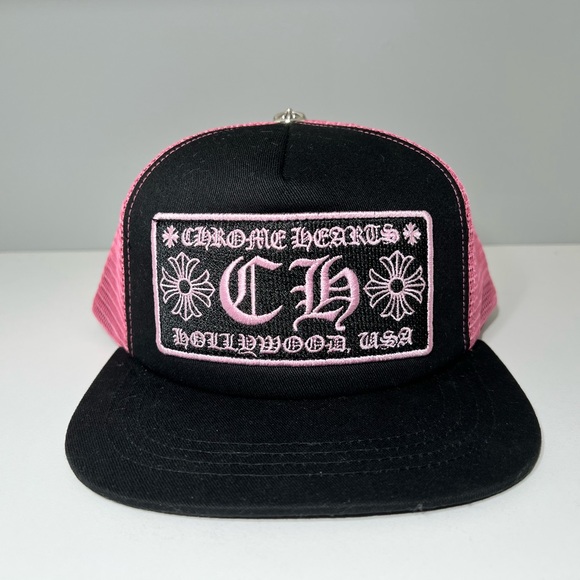 Chrome Hearts Trucker Hat - VIP EXCLUSIVE BLACK & PINK - Picture 2 of 16